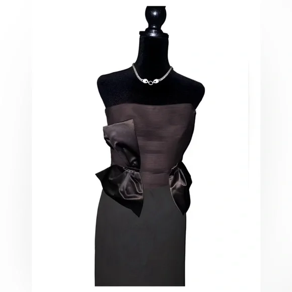 Giorgio Armani Black Strapless Dress - Picture 2 of 6